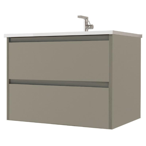 BASE SOSPESA 2 CASSETTI SENZA LAVABO MEGAN 70 CM AVORIO GHIAIA