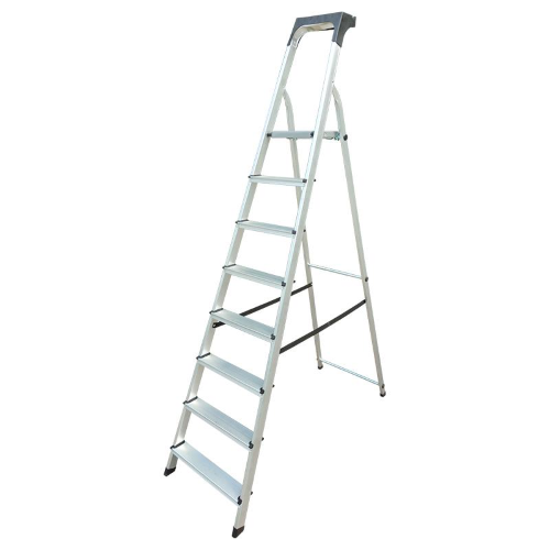 Facal SCALA IN ALLUMINIO BORMANN Pro BHL9020 Scala in alluminio 7+1 gradini con valigetta porta attrezzi