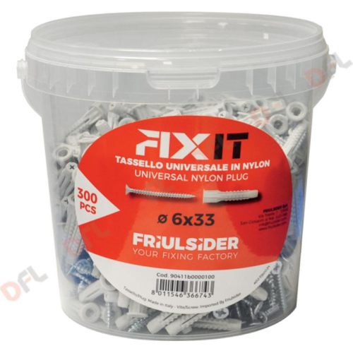 Secchiello 300 PZ Tassello 4 settori con vite  6 ø FRIULSIDER