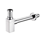 Sifone quadrato d'arredo cromato 1 1/4"