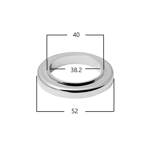 Basetta d'appoggio rubinetto ottone 52ø ext - 38,2ø int